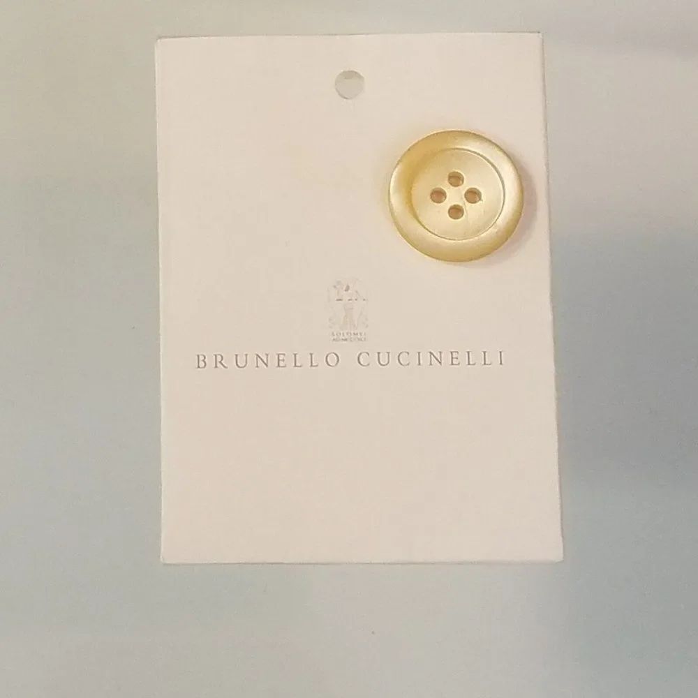 Brunello Cucinelli Replacement Button 4 Hole Beige Luster Button